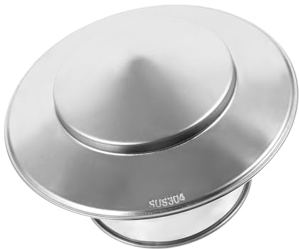 NAMOARLY Sombrerete para Salidas de Escape de 110mm Antirrevoco Chimenea de Acero Inoxidable 304 Cubierta Protectora para Lluvia y Ventilación, Diseño Circular