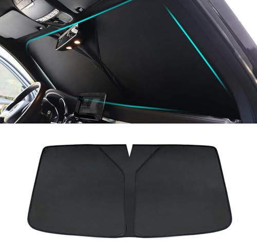 R-timer Pare-Soleil Pare-Brise Voiture pour Renault Zoe 2019-2024, Protection Solaire Pliable avec Filtre UV, Couverture Thermique Intérieure et Occultante