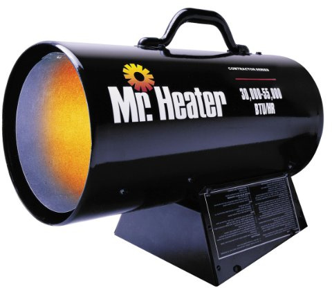 Mr. Heater MH125FAV 125,000-BTU Forced-Air Propane Heater, Black