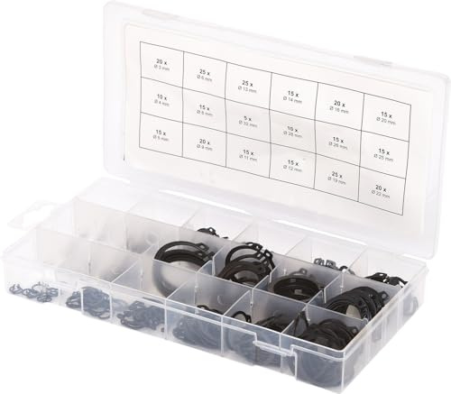 KS Tools 970.0100 Assortimento anelli seeger esterni, Ø 3-32mm, 300 pz