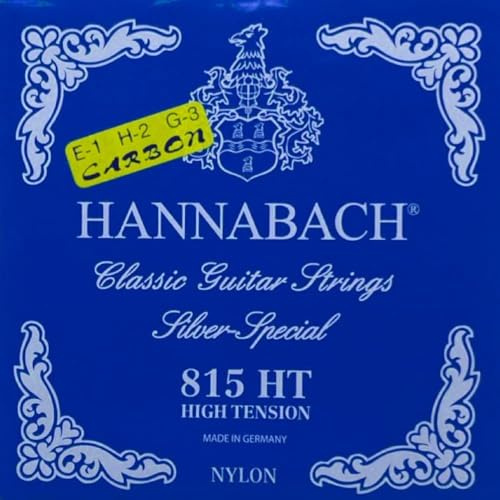 Hannabach klassisk gitarr strängar serie 815 High Tension Silver Special Set Carbon 815HTC