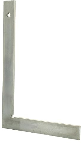 Hedue® Équerre plate 500 mm - 90 degrés Équerre de mécanicien en acier entièrement galvanisé, équerre de mécanicien sans butée