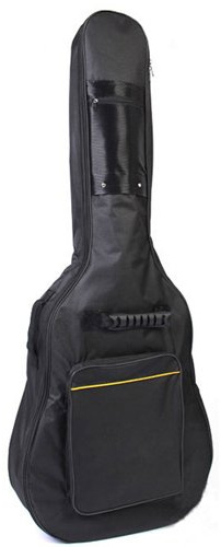 Accessotech - Custodia imbottita per chitarra acustica e classica di dimensioni standard, Nero