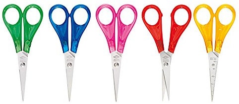 WEDO Bastelschere 13.0cm/5 Kunststoffgr. spitz sortiert, 7772