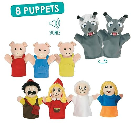 Marionnettes Le Chaperon Rouge + 3 Petits Cochons + Cd -lot De 8 [Jouet]