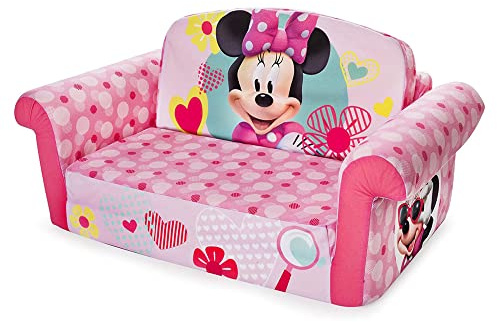 Marshmallow Furniture, Children's 2 in 1 Flip Open Foam Sofa, Minnie Mouse, by Spin Master