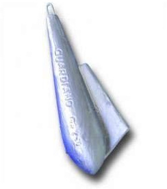 Fonderia Roma - Plomo de pesca con aletas y anilla, de acero inoxidable, 250 g