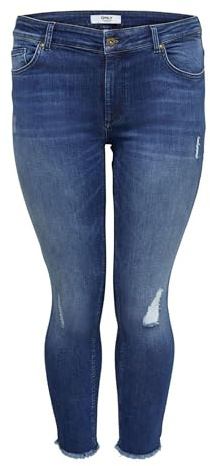ONLY Carmakoma Carwilly Reg Skinny Ank Jeans MBD Noos Femme