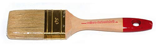 Lackierpinsel, Größe 50 mm, helle Naturborsten, Holzgriff, Beste Malerqualität
