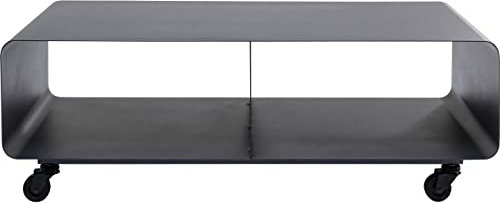 Kare Design Lowboard Lounge M, Grau, Sideboard, TV-Board, Stahlgestell, Rollbar, Minimalistisch, Industrial, 30x90x42 cm (H/B/T)
