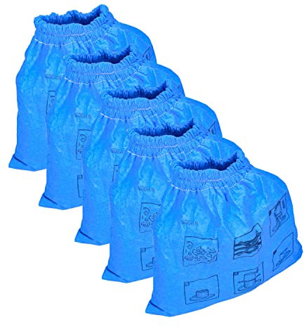 Sillar 5 piezas Filtro para aspiradora compatible con Parkside PNTS 1300 C3 A1 B2 1250/9 1250 bolsas filtrantes de tela azul lavable - reemplazo