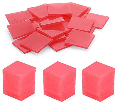 BOBOZHONG Diamant Malerei Kleber Clay, 50 Stück 2.5 x 2.5cm Diamond Painting Zubehör Kleber DIY Kreuzstich Malerei Ton Diamant Stickerei Kleber Stickerei Kreuzstich Malerei Set Rot