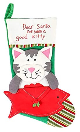 TianWlio Weihnachtssocken Nikolausstiefel Kamin Aufhängen Weihnachtsschmuck Cartoon Katze und Hund Weihnachtssocken Geschenktüten Weihnachtsbedarf Weihnachtsstrumpf Geschenktüte für Weihnachtsbaum