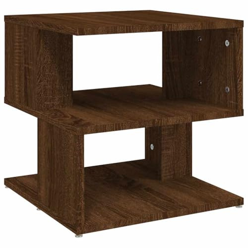 vidaXL Soffbord brun ek 40x40x40 cm konstruerat trä, avlastningsbord, sido bord, små bord, småbord, avlastnings bord, vardagsrums bord