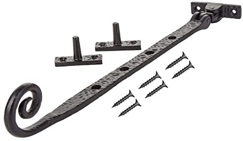 TERF®250mm Heavy Duty Antique Black Window Casement Stay Spoon Style 250mm (10'') Including Fixing Screw - Pack of 1