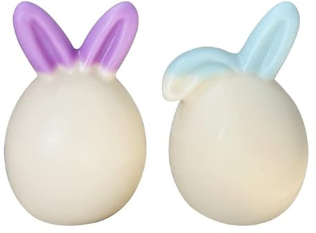 Ostern Silikonform 3D Kaninchen Silikonform Osterhase Kerzenformen Seifenform Ei Silikon Backform Blume Ostereiform für DIY Tortendeko, Schokolade, Seife, Sojawachs Kerzen, Ostergeschenke (Hase b)