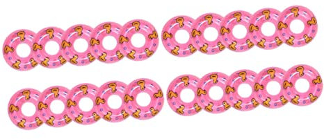 ibasenice 20stücke Teiliges Mini Schwimmringe Dekorative Fotorequisiten Für Puppenhäuser Rosa Für Partys Geburtstage Kinderfest Leicht Und Platzsparend Aus Hochwertigem Harz Gefertigt