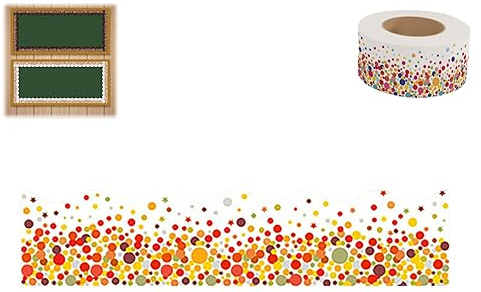 Dostear TapetenbordüRe Selbstklebende BordüRe Wand Wohnzimmer Tapeten Fliesenaufkleber Bad Dekoband Selbstklebend Weißer Kreis 7cm X 20m