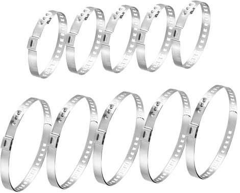 Collier Soufflet Carden Ajustable 10 PCS Collier de Serrage Métallique en Acier Inoxydable 5 Grands Réglables 50-150mm 5 Petits 20-50mm Kit de Joint d'Arbre d'Entraînement Adaptés Tous les Véhicules