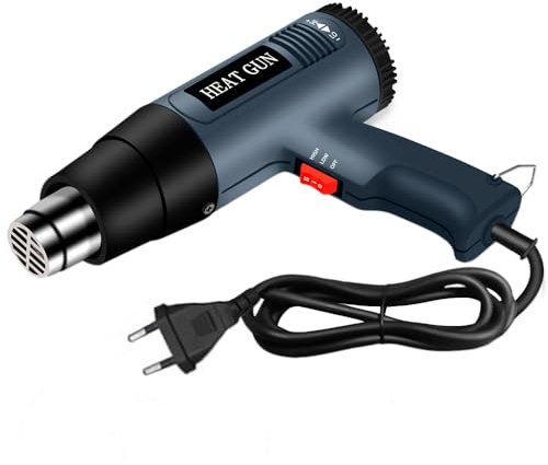 Heißluftfön 2000W Heißluftpistole mit Einstellbarer Temperatur 60-650°C/140-1202℉ Heißluftpistolen-Kit mit 4 Düsen für DIY-Handwerk Entfernen, Wärmeschrumpfung