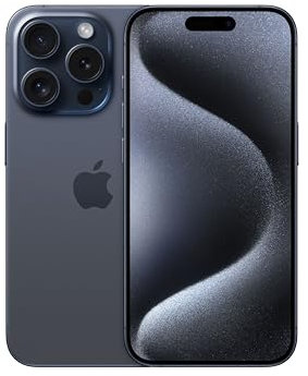 Apple iPhone 15 Pro (128 GB) - Blue Titanium (Renewed)
