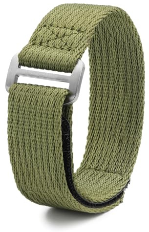 watchdives Nylonklockband, kardborreband, 20 mm till 22 mm monoblock armband, sportband för män och kvinnor, passar för 6,3 till 9,0 tum handled, 20mm--L (18-23cm Polso), Nylon