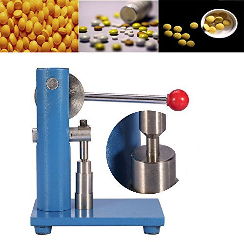 FQENGAN Pressa per compresse, Pressa per compresse in Polvere a punzone Singolo Manuale in Acciaio Strumento per compresse per stampi per Pillole(6 mm) di Hansemay