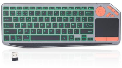 KOOCHUWAH Clavier sans Fil AZERTY Rétro-éclairé à Pavé Tactile Multimédias Clavier Bluetooth pour iPad Tablette PC Smart TV Windows Android iOS