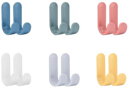 12 Pezzi Ganci Colorati, Asciugamano Autoadesivo Asciugamano Appeso Portasciugamani da Bagno Cucina Ufficio Appendiabiti Appendiabiti per Bambini