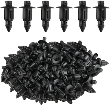 50 Stück 6mm Kunststoffnieten,Universal Halterungs Clips,Loch Motorrad Nieten Verkleidung Trim Clip,Kunststoff Befestigungen Push-Typ Auto-Zierleisten-Clips Kawasaki Ninja,Ersatzteile für Honda,Yamaha