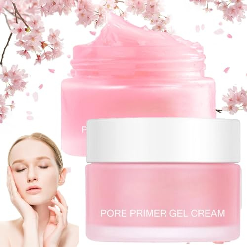 Pore Primer Gel Cream (2x30ml) – Professionelle Make-up Basis Cream für ein sofort glattes Hautbild, Primer Gesicht Gel, porenfüllende Gel Creme für tägliches Schminken & langanhaltenden Halt