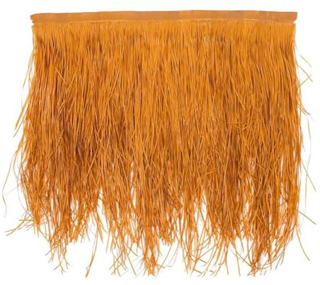 Rollo de techo de paja de palma artificial para fiestas de jardín al aire libre, azulejos de césped sintético para granja decorativas de heno (marrón, paquete de 10)