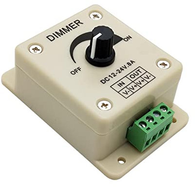for 12-24V 8A Lamp Rotary Dimmer On-Off Switches Speed Controller LED Stepless Dimming Replacement Repair