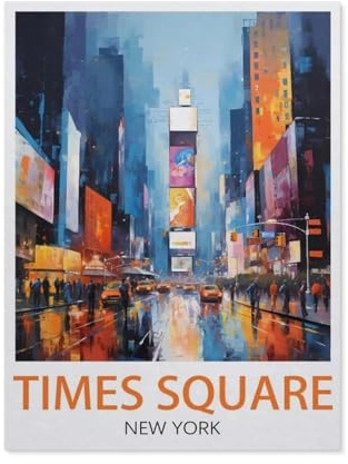 GSBRSNTS Malen Nach Zahlen，Times Square, New York，Malen Nach Zahlen Erwachsene Anfänger Kinder DIY Ölgemälde auf Leinwand Geschenk Malen Nach Zahlen Kits（40x50cm） 15.7x19.6 Zoll-X32，BEAYODKP