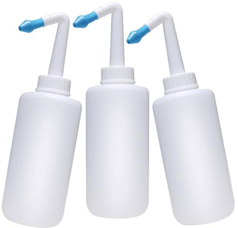 Homoyoyo 3pcs Neti Purifier Rinse Nasal Irrigation Bottle Household Nose Wash Cleaner Nasal Wash Bottle Tool Use in Bathroom Bedroom