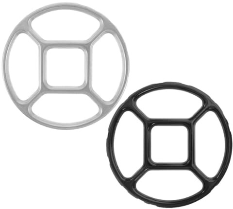 VILLCASE de Anillos Antideslizantes Soporte Estable de Aleación 2 Piezas para Fogones de Gas para Wok y Ollas en Cocina y Ebullición