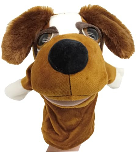 Handpuppe Hund |.Handpuppen für Kinder und Erwachsene, 26, 9 cm (10, 6 Zoll), weiche Plüsch-Hundepuppe mit beweglichem Mund und großen Augen, niedliches Geschichtenerzählen für den Unterricht
