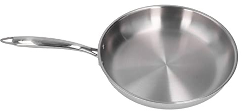 Phefop Padella in Rame, Acciaio Inossidabile, 30 Cm, 3 Strati, Padella Non Rivestita, Riscaldamento Anche, Forno, Pentole da Sicure per Rosolare, Saltare, Friggere a Casa (28CM)