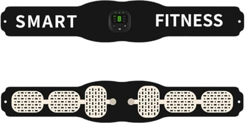 FUNNETOYU Fitnessgürtel mit USB Ladefunktion und Bildschirmanzeige für Herren und Damen, Kunstharz Material, Kernmuskulaturtraining und Ausdauertraining Zuhause