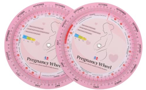 Rueda Calculadora de Embarazo para Seguimiento Gestacional y Control | Papel Impreso, Formato de Tabla Prenatal, 2 Piezas, sin Batería, para Médicos y Pacientes