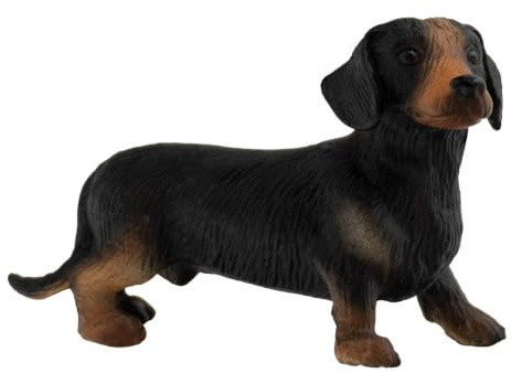 Bullyland 65441 - Spielfigur Kurzhaar-Dackel Appollo, ca. 7,4 cm große Tierfigur, detailgetreu, PVC-frei, ideal als kleines Geschenk für Kinder ab 3 Jahren