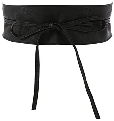 FASHIONGEN - Damen gürtel, Taillengürtel, Bindgürtel, Obi gürtel MICA - Schwarz, L-XL