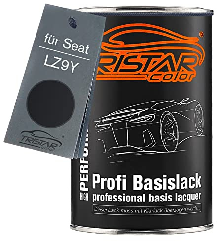 TRISTARcolor Autolack Dose spritzfertig für Seat LZ9Y Phantomschwarz Perl Basislack 1,0 Liter 1000ml