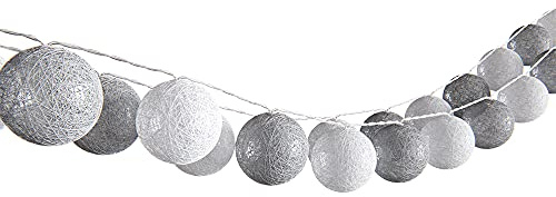 Vicco Lichterkette, Grau, 310 cm | mit Blinkfunktion und Batteriebetrieb für Kinderzimmer