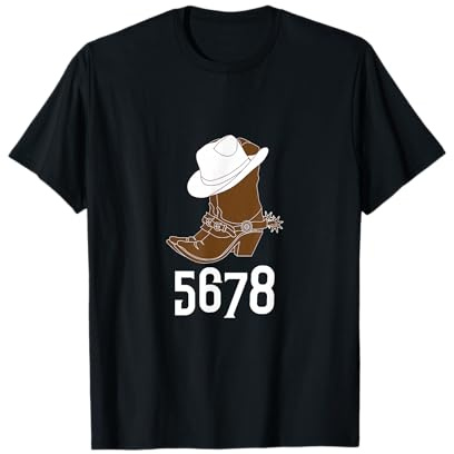 Linedance 5678 Cowboyhut Cowboystiefel Line Dance Geschenk T-Shirt