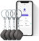 Key Finder Item Finders 4-Pack, Bluetooth Tracker Item Locator with Key Chain for Gifts Keys Pet Wallets or Backpacks and Tablets (4 Pack, Black)
