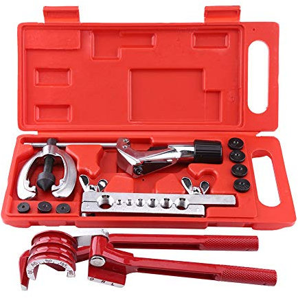 BOROCO 11 Stück Bördelwerkzeug-Set, Bremsrohr-Ölrohr-Bördel-Set Kupfer-Bördelwerkzeug mit Rohrbiegezange, Rohrreparatur-Set und Rohrbieger