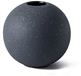 Kugelvase aus Keramik, Schwarze Kugelform, Blumentopf-Ornamente, Hochzeiten oder besondere Anlässe, Matte Vasen für Moderne Tischregale, Heimdekoration (Color : C)