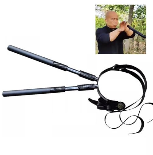 GANDUS Wing Chun Attrappe 2 Stück Chinesische Wing Chun Dummy Praxis, Kung Fu Training Ausrüstung für Praktiker, Outdoor Frühling Mann Pfähle Ziel