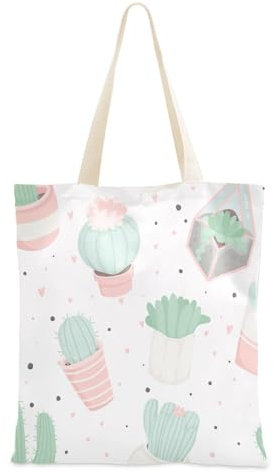 FRODOTGV Damen-Tragetasche, niedliches Sommer-Motiv, weiße Tragetasche, Leinen-Geschenktasche, Baumwoll-Tragetasche, Stoff-Tragetaschen mit Griffen, einfarbige Tragetasche, Niedliches Sommer-Muster,